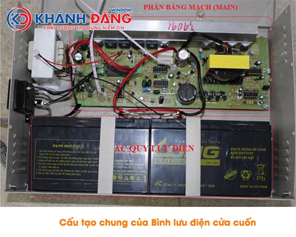 Cấu tạo bộ lưu điện cửa cuốn