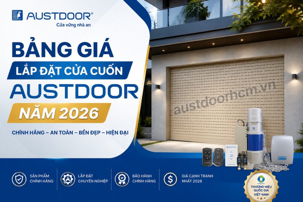 Bảng giá lắp đặt cửa cuốn Austdoor năm 2026